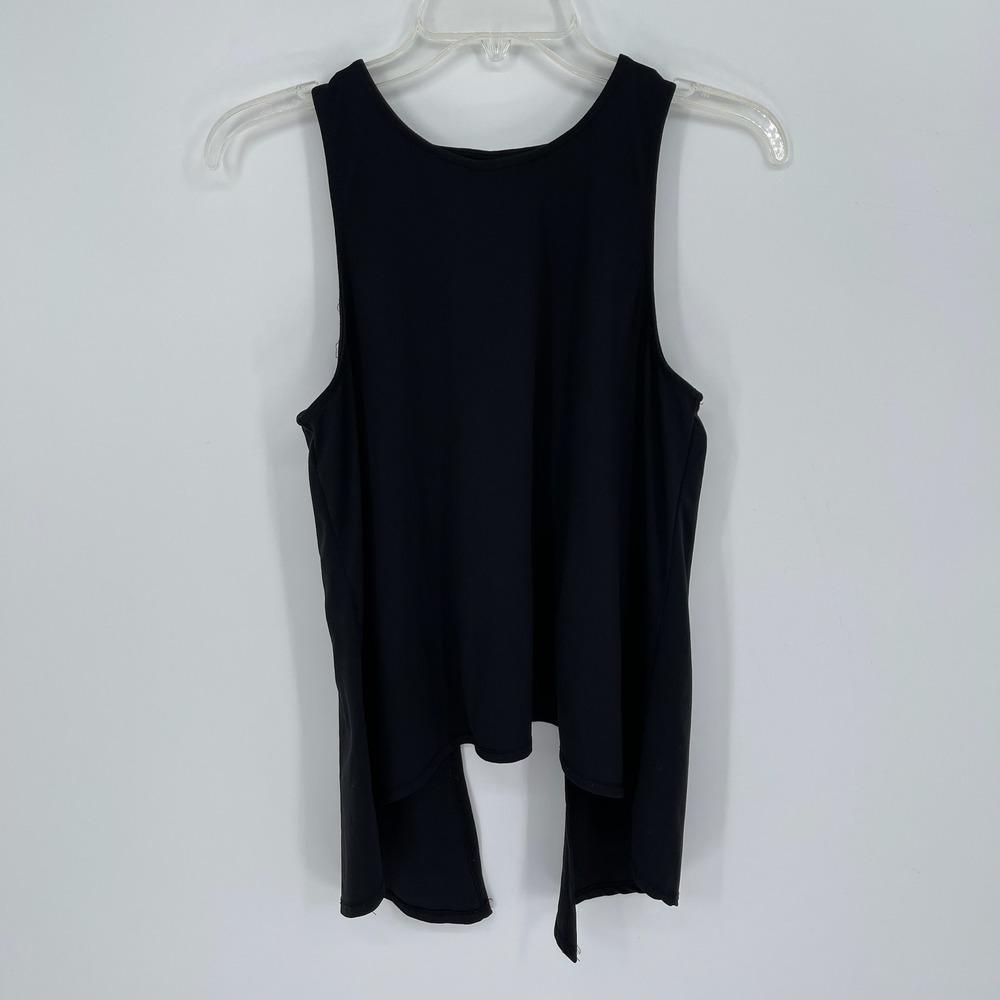 Yogalicious Women's Black Open Back Sleeveless Yoga Tank Top Size S